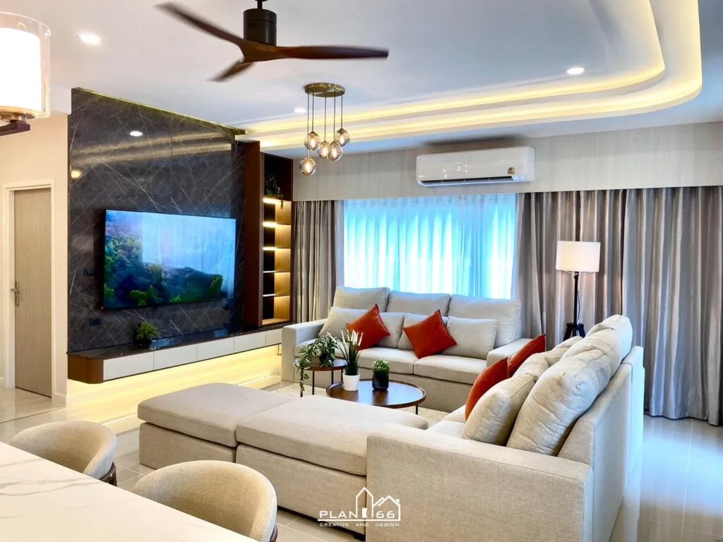 perfect place ตกแต่ง built-in ห้องนั่งเล่น